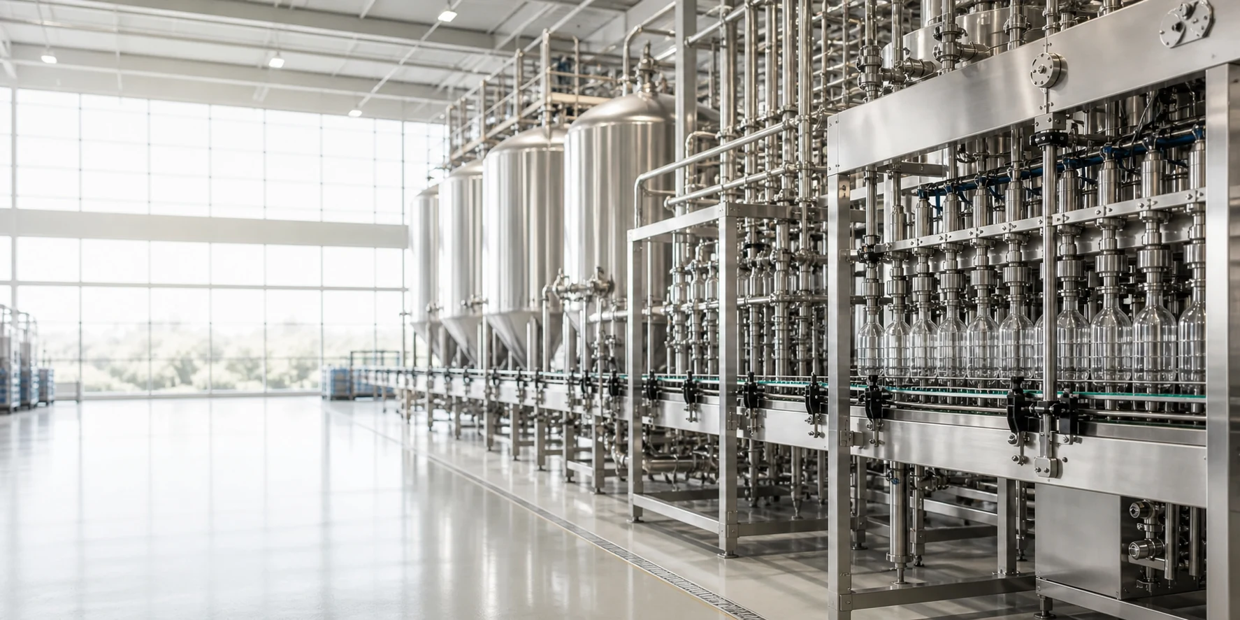 Modern hygienic food and beverage processing equipment