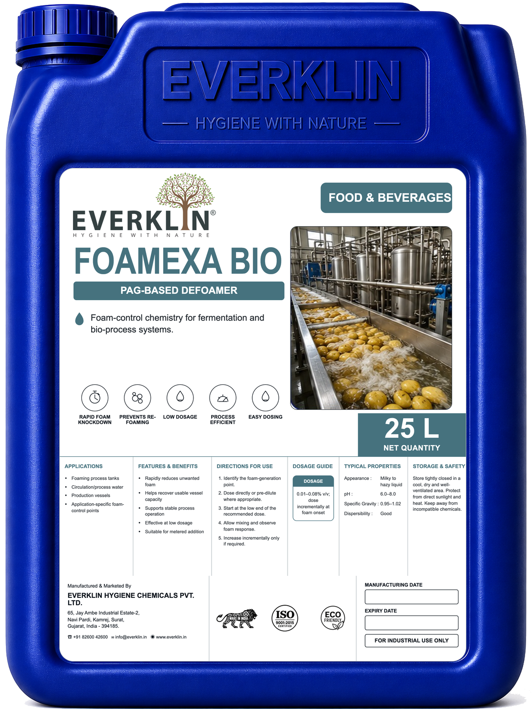 FOAMEXA BIO Everklin product pack