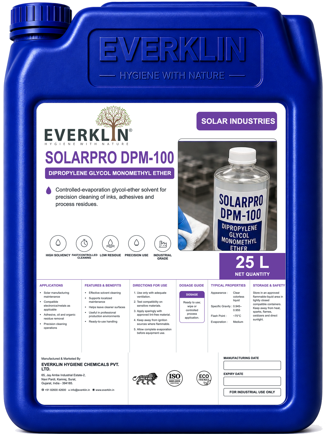 SolarPro DPM-100 Everklin product pack