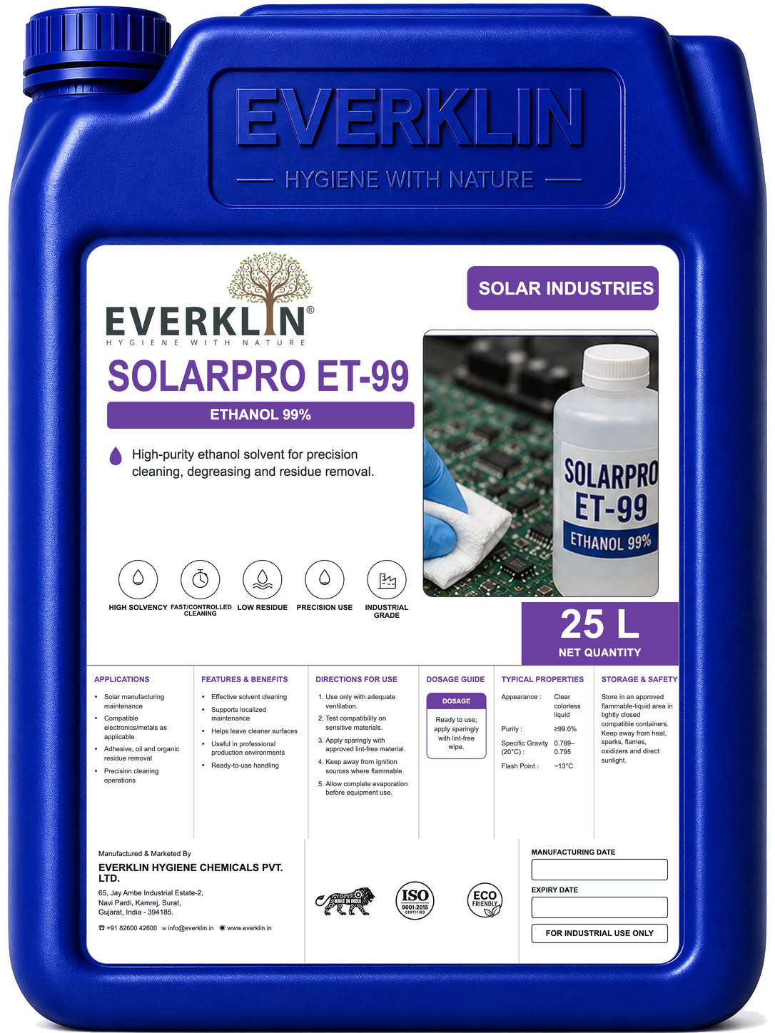 SolarPro ET-99 Everklin product pack