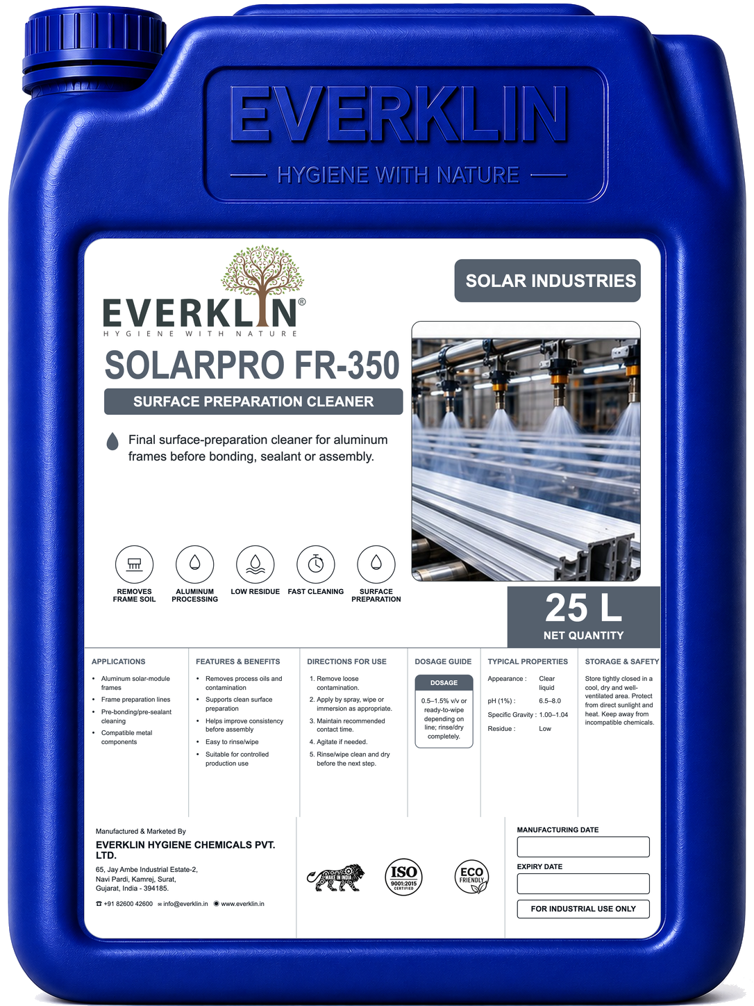 SolarPro FR-350 Everklin product pack