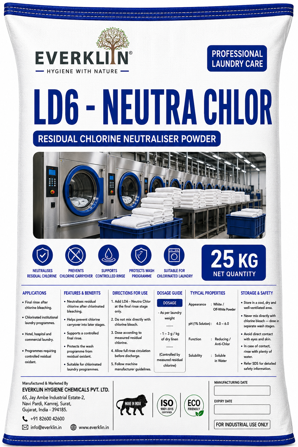 Everklin LD6 - NEUTRA CHLOR 25 KG pack